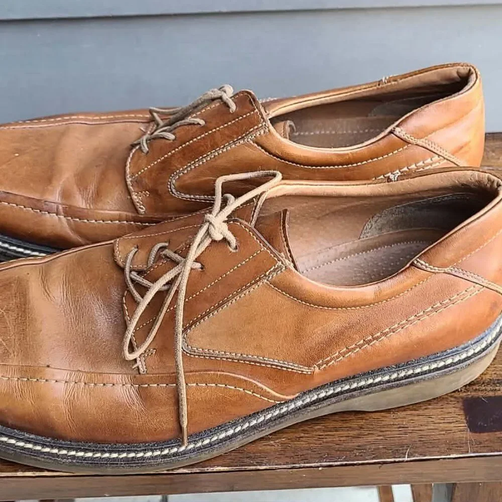 Bostonian Men's Leather Lace Up Almond Toe Dress Shoe 12 M